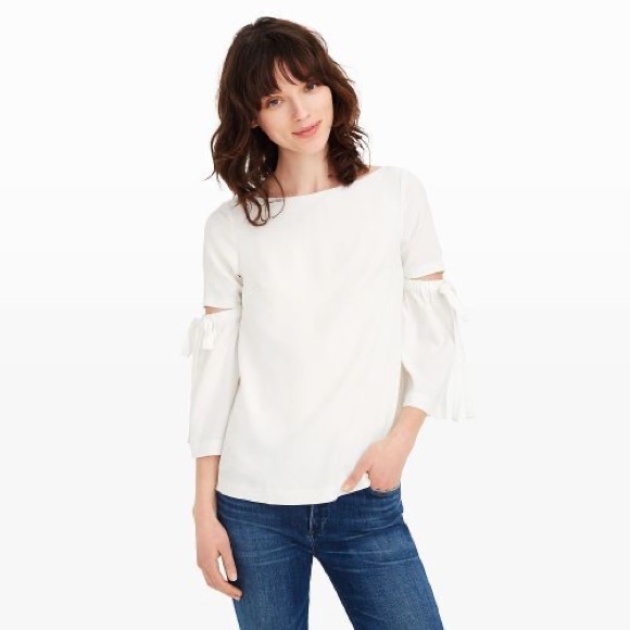 CLUB MONACO SANDRELLA LONG SLEEVE CUT OUT BOW TIE FLAIR ARM BLOUSE BLACK XS - Picture 2 of 8